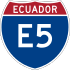 Ecuador Highway 5 marker