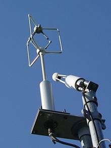 A LI-COR LI-7500 and sonic anemometer on an eddy covariance flux monitoring platform.