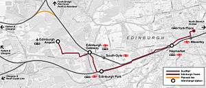 Edinburgh Gateway tram connections map