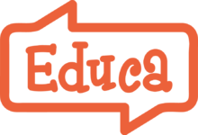 The word "educa", short for "education", with the lower case e