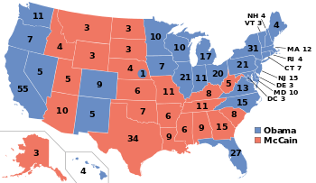 2008 Presidential election results map