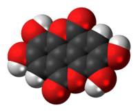 Space-filling model of the ellagic acid molecule