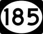 Route 185 marker