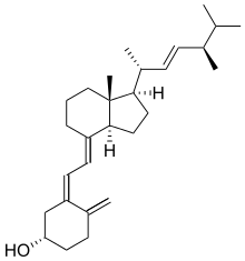 Skeletal formula of ergocalciferol