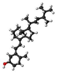 Ball-and-stick model of the ergocalciferol molecule