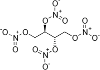 Skeletal formula of erythritol tetranitrate