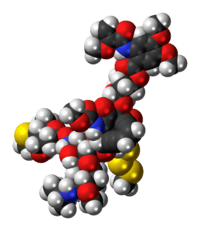 Ball-and-stick model of the Esperamicin A1 molecule