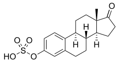 Skeletal formula of estrone sulfate