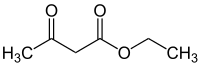 Skeletal formula of ethyl acetoacetate