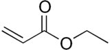 Skeletal structure of ethyl acrylate