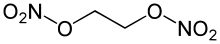 Skeletal formula of ethylene glycol dinitrate