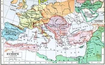 Political map of Europe and the Mediterranean