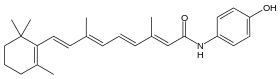 Skeletal formula of fenretinide