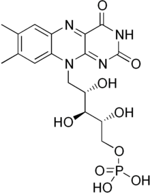 Skeletal formula of flavin mononucleotide