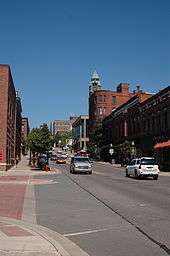 Photograph looking north on the 100 block