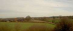 Typical countryside in Beltisloe, view of Burton-le-coggles from the train