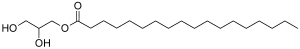 Structural formula of glycerol monostearate