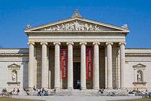 The Glyptothek in Munich, designed by architect Leon von Klenze and built 1816–30, an example of Neoclassical architecture.