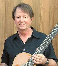 Guitarist Jim Ferguson holding a classical guitar