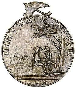 Reverse of "Happy While United" medal