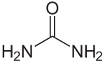 Structural formula of urea