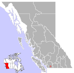 Location of Harrison Hot Springs in British Columbia