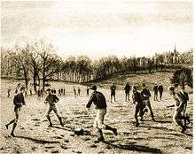 Drawing of a football match