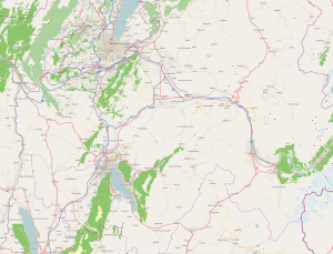 Map of Haute-Savoie, showing parks and roads