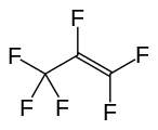 Structural formula of hexafluoropropylene