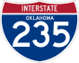 Interstate 235 marker