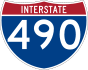 Interstate 490 marker