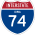 Interstate 74 marker