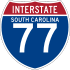 Interstate 77 marker