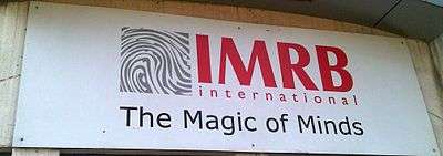  IMRB's logo and tagline as displayed outside its Mumbai head office