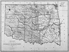 1885 government map of Indian Territory