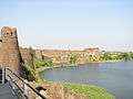 Inner reservoir with fortification, Naldurg fort.jpg