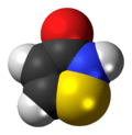 Space-filling model of the isothiazolinone molecule