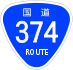 National Route 374 shield