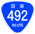 National Route 492 shield