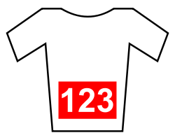 Jersey with red numbers