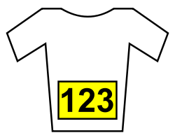 Jersey with yellow number