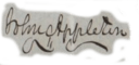 Signature of John Appleton