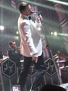 Justin Timberlake performing.