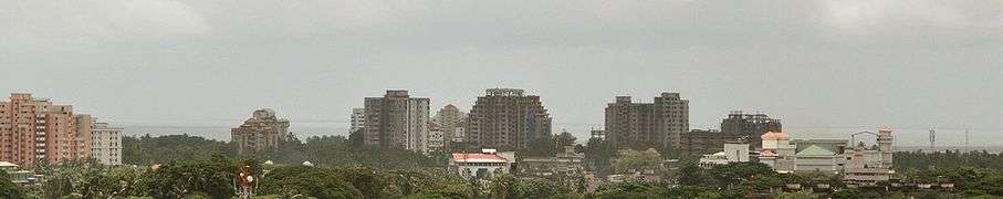 Skyline of seashore apartments, Payyambalam, Kannur