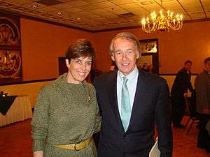 At an event with U.S. Representative Ed Markey in 2008.