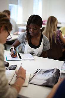 An LCF short courses student attending a business course at High Holborn site.