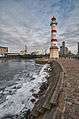 Lighthouse at Hjälmarekajen, Malmö County, Sweden..jpg