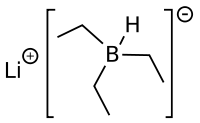 Skeletal formula of lithium triethylborohydride