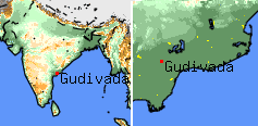 Gudivada location in India