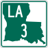 Louisiana Highway 3 marker